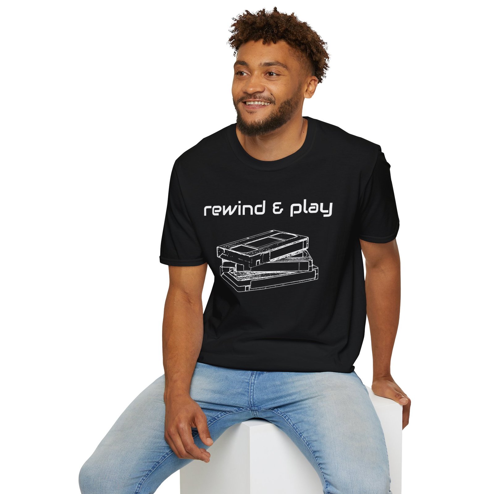 90s Kid Vintage Tee | 'Rewind & Play' Retro Cassette T-Shirt | Unisex Streetwear - Image 8