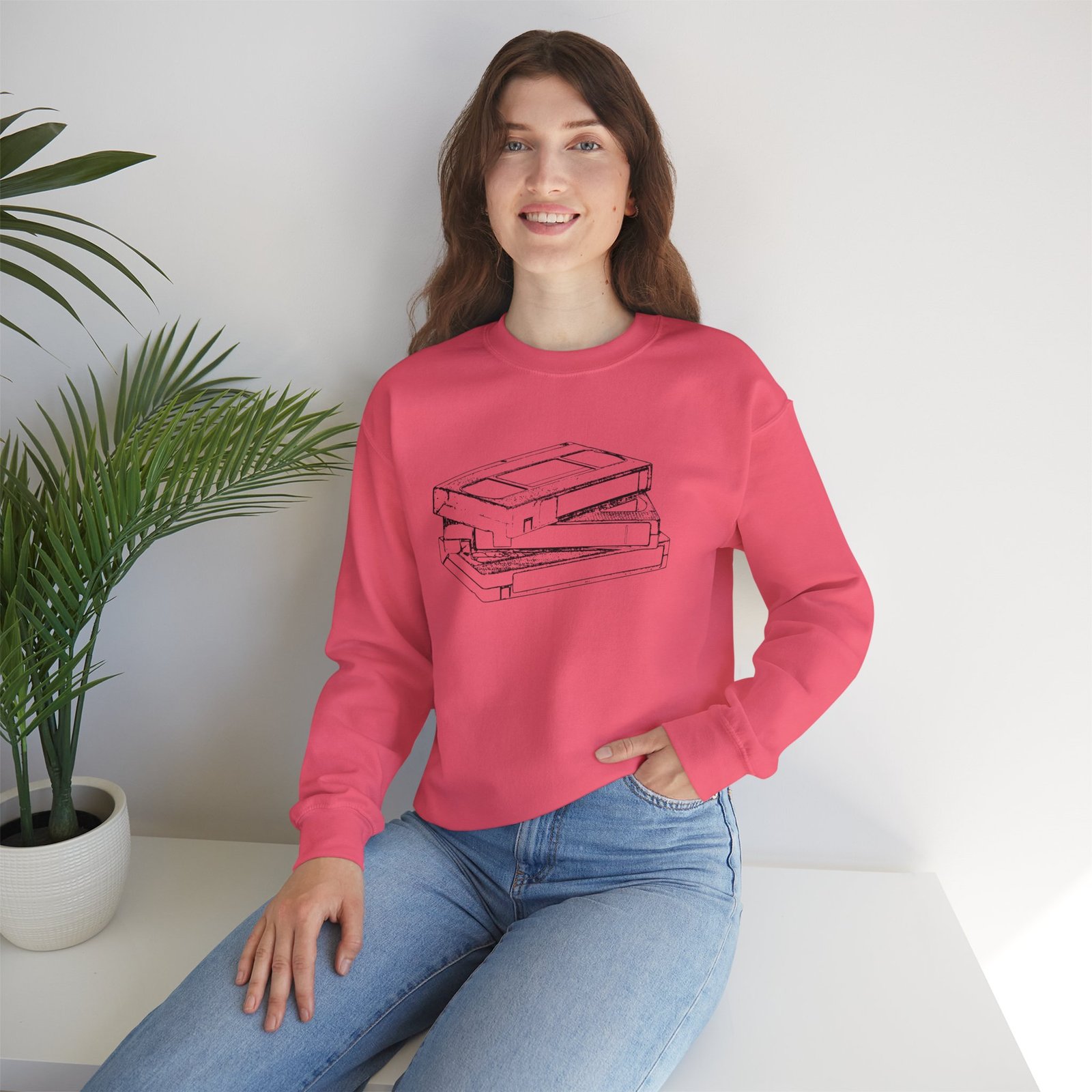90s Kid Crewneck Sweatshirt — Vintage Stapler Sketch Graphic - Image 17