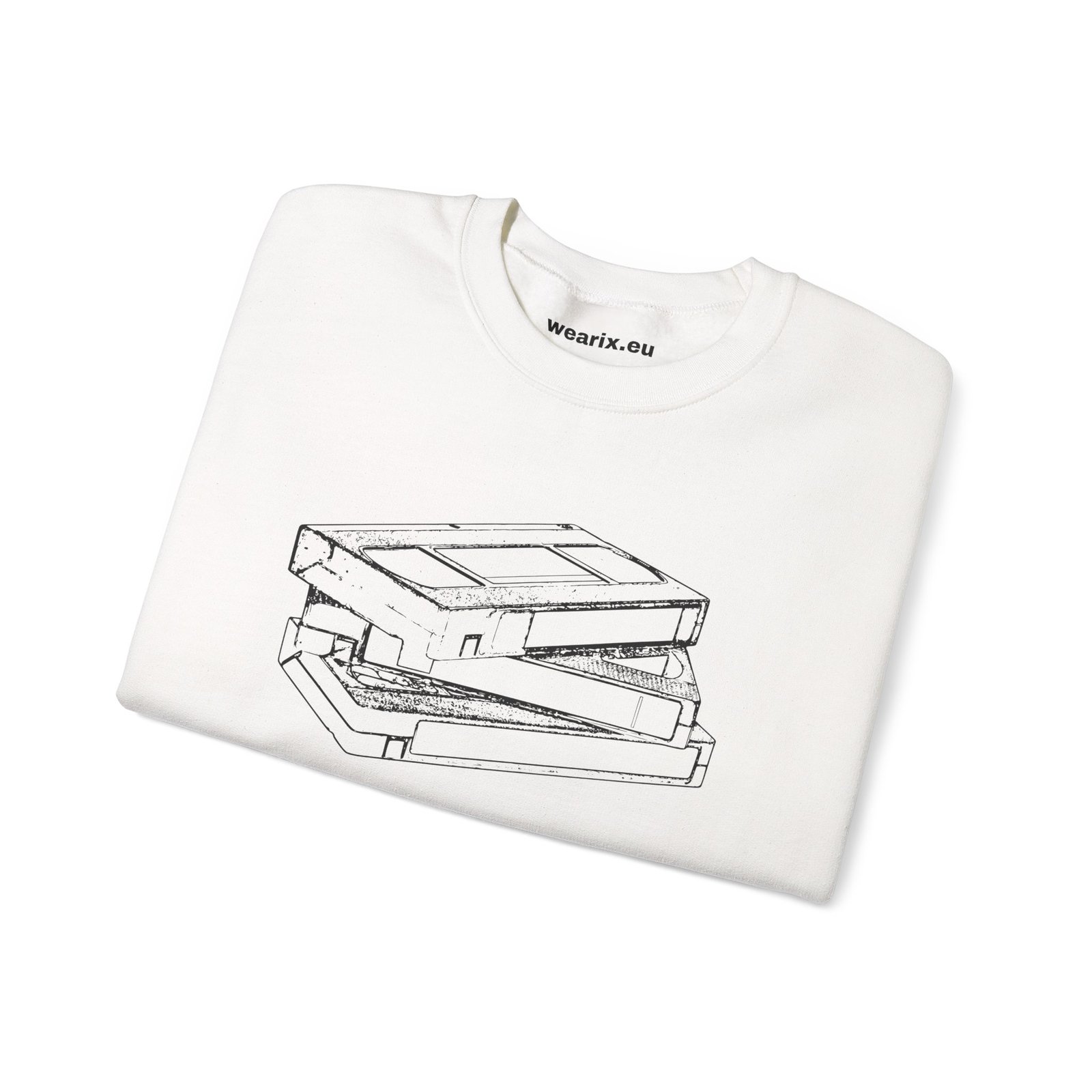 90s Kid Crewneck Sweatshirt — Vintage Stapler Sketch Graphic - Image 3