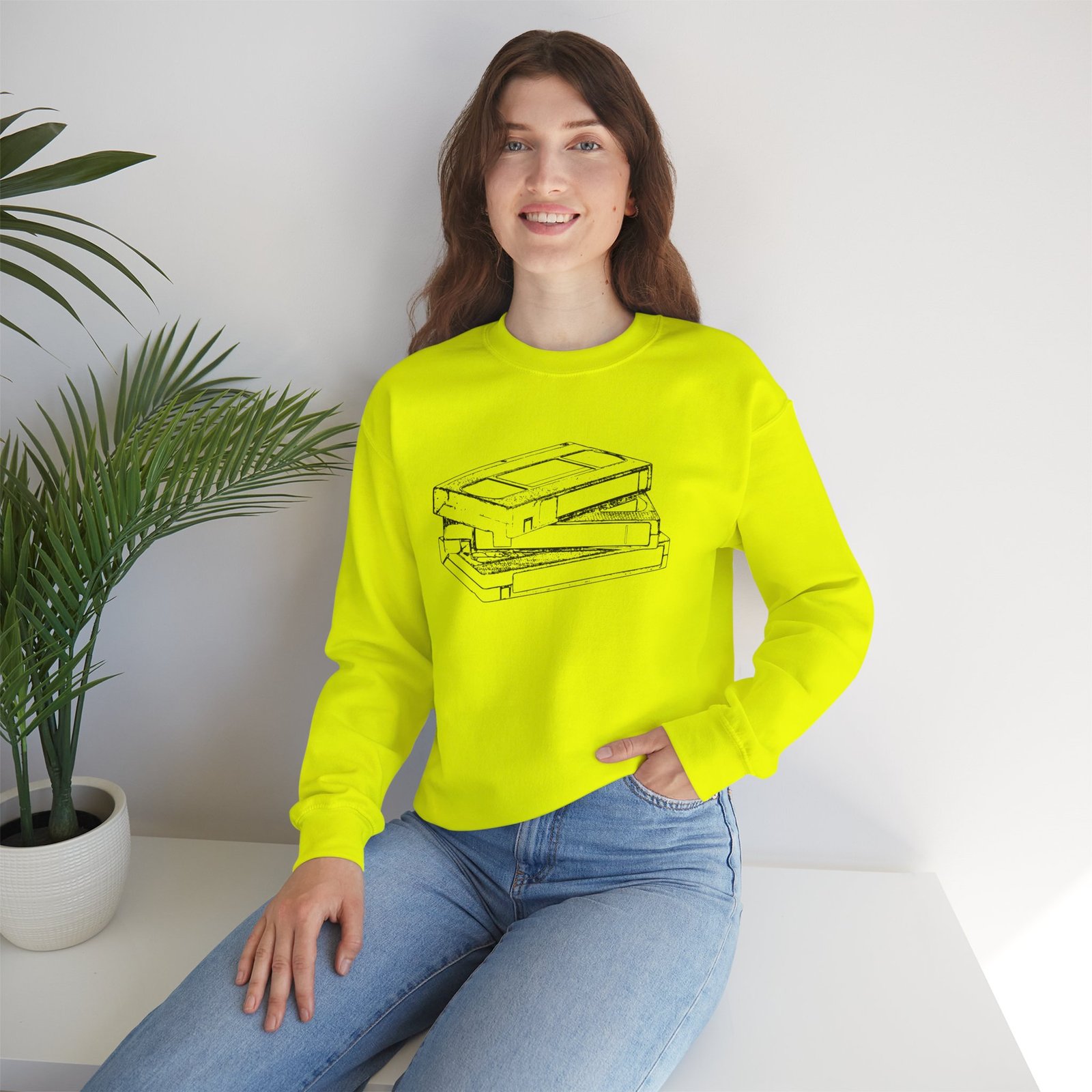 90s Kid Crewneck Sweatshirt — Vintage Stapler Sketch Graphic - Image 15