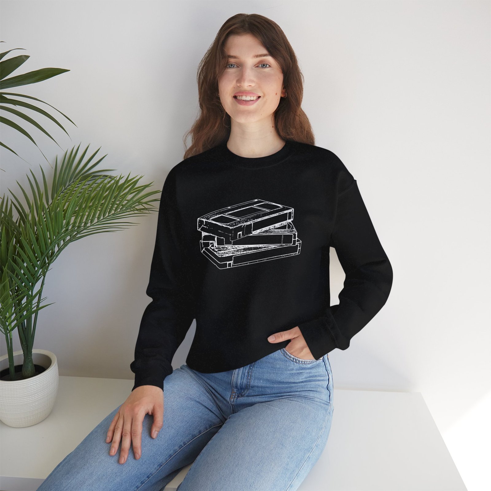 90s Kid Crewneck Sweatshirt — Vintage Stapler Sketch Graphic - Image 11
