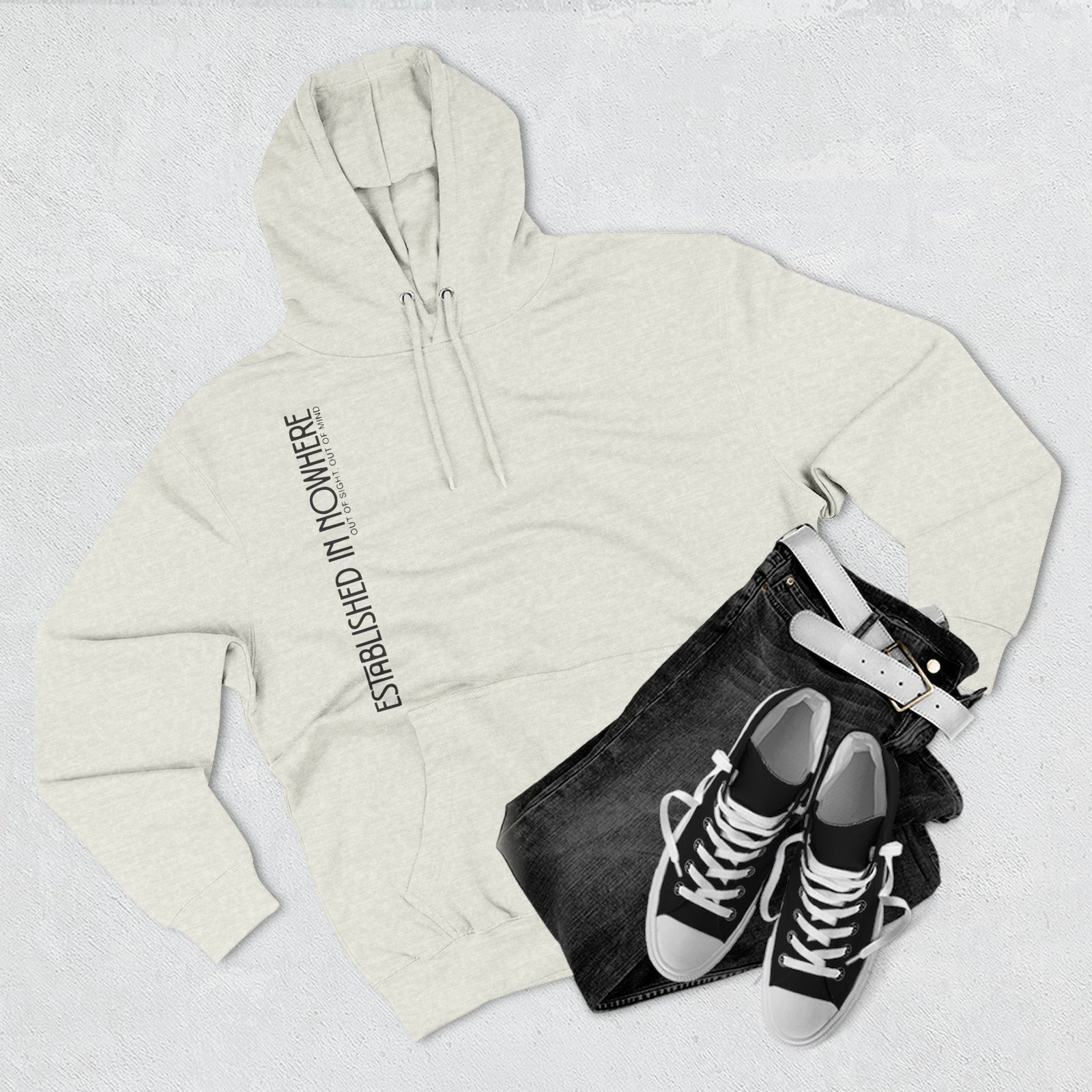 Established in Nowhere" Vintage Cassette Hoodie — Heavyweight Retro Streetwear Pullover - Image 21