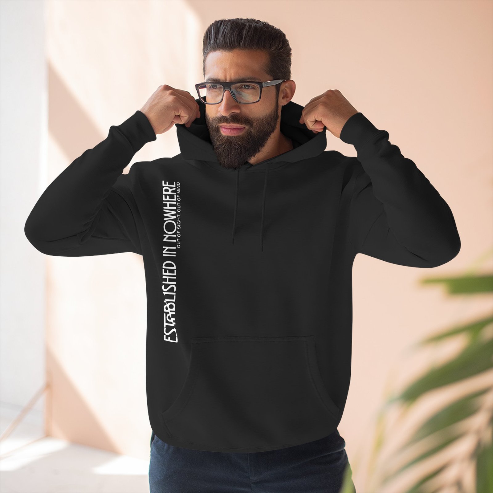 Established in Nowhere" Vintage Cassette Hoodie — Heavyweight Retro Streetwear Pullover - Image 17